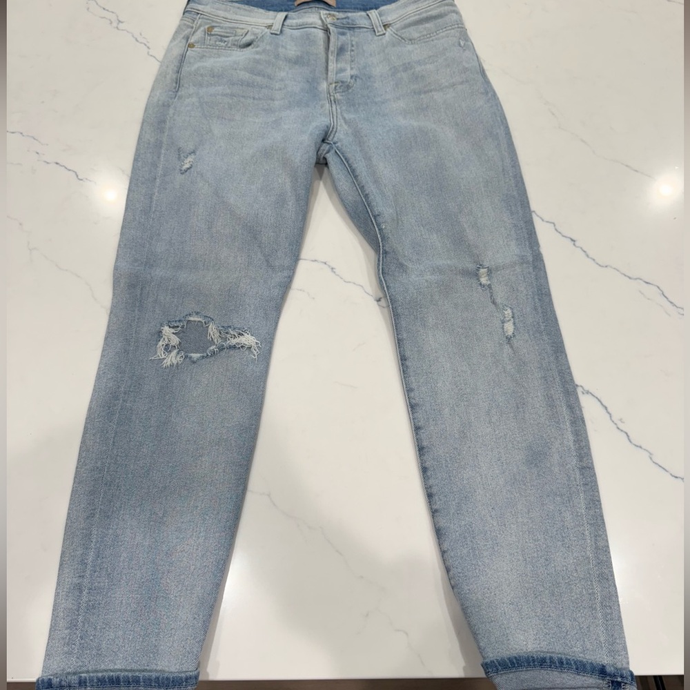 7 for all Mankind.  Josefina distressed denim.  Size 29.
